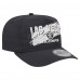 Las Vegas Raiders New Era Black Throwback Brush Golfer Snapback Hat