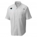 Рубашка с коротким рукавом Carolina Panthers Columbia Tamiami Omni-Shade - White