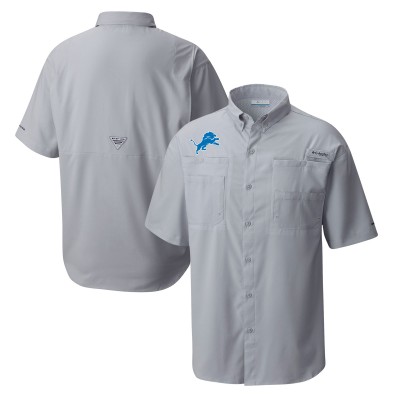 Рубашка Detroit Lions Columbia Tamiami Omni-Shade - Gray