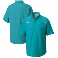 Рубашка с коротким рукавом Miami Dolphins Columbia Aqua Tamiami Omni-Shade