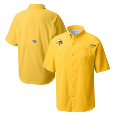 Рубашка Minnesota Vikings Columbia Tamiami Omni-Shade - Gold