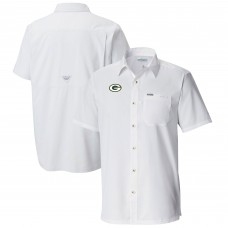Рубашка с коротким рукавом Green Bay Packers Columbia White Slack Tide Omni-Wick