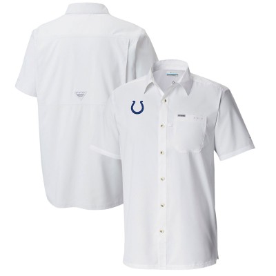 Рубашка с коротким рукавом Indianapolis Colts Columbia Slack Tide Omni-Wick Camp - White