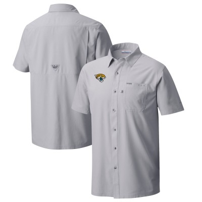 Рубашка с коротким рукавом Jacksonville Jaguars Columbia Slack Tide Omni-Wick Camp - Gray