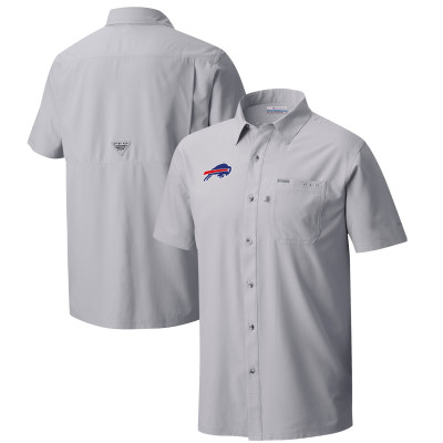 Рубашка Buffalo Bills Columbia Gray Slack Tide Omni-Wick Camp