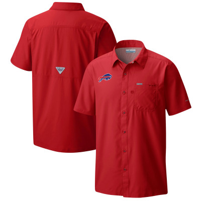 Рубашка Buffalo Bills Columbia Red Slack Tide Omni-Wick Camp