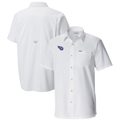 Рубашка с коротким рукавом Tennessee Titans Columbia Slack Tide Omni-Wick Camp - White