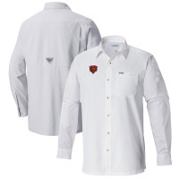 Рубашка с длинным рукавом Chicago Bears Columbia White Slack Tide Omni-Wick