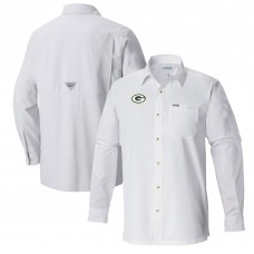 Рубашка Green Bay Packers Columbia White Slack Tide Omni-Wick