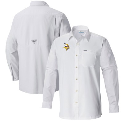 Рубашка Minnesota Vikings Columbia Slack Tide Omni-Wick - White