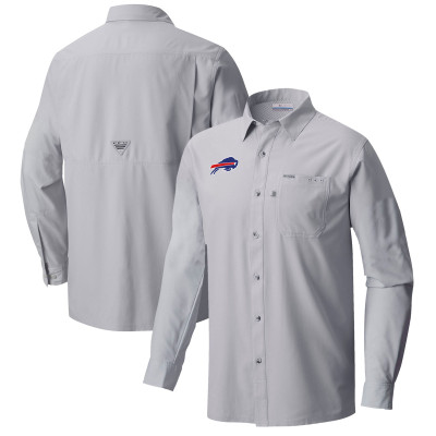 Рубашка с длинным рукавом Buffalo Bills Columbia Gray Slack Tide Omni-Wick