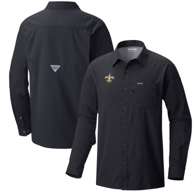 Рубашка New Orleans Saints Columbia Slack Tide Omni-Wick - Black