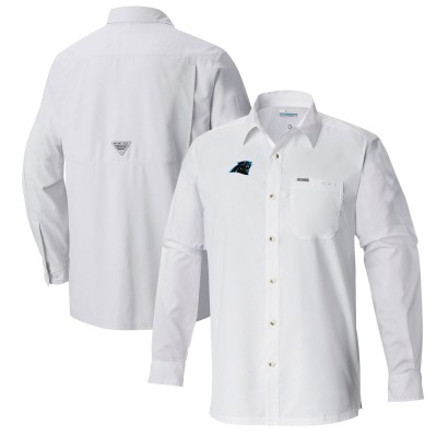 Рубашка Carolina Panthers Columbia Slack Tide Omni-Wick - White