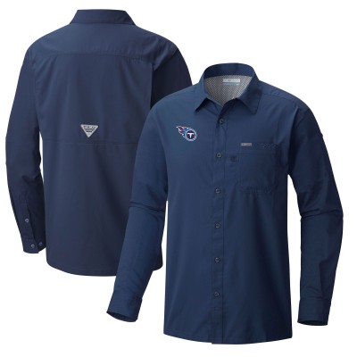 Рубашка Tennessee Titans Columbia Slack Tide Omni-Wick - Navy