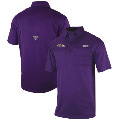 Поло Baltimore Ravens Columbia Omni-Wick Flycaster Pocket - Purple