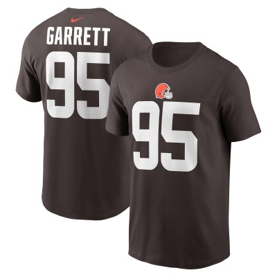 Футболка Cleveland Browns Myles Garrett Nike Brown Player