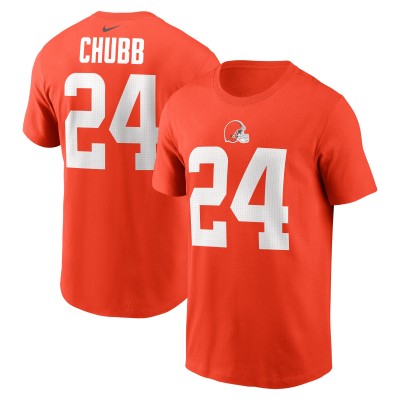 Футболка Nick Chubb Cleveland Browns Nike Player Name & Number - Orange