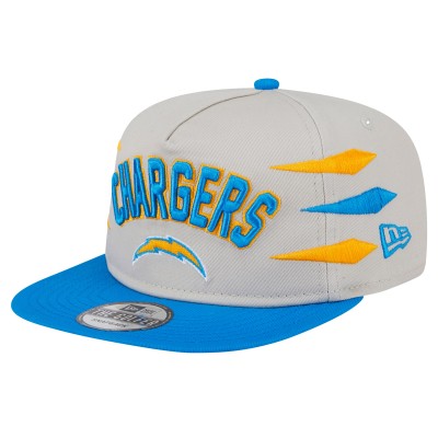 Los Angeles Chargers New Era Stone/Powder Blue Athletic Golfer Snapback Hat