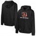 Cincinnati Bengals Black Streak Fleece Pullover Hoodie