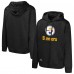 Pittsburgh Steelers Black Streak Fleece Pullover Hoodie