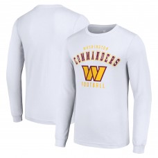 Футболка с длинным рукавом Washington Commanders Starter - White Футболка с длинным рукавом Washington Commanders Starter - White