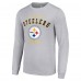 Pittsburgh Steelers Starter Heather Gray Long Sleeve T-Shirt