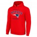 Unisex New England Patriots Starter Red Logo Pullover Hoodie