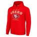 Unisex San Francisco 49ers Starter Scarlet Logo Pullover Hoodie