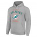 Unisex Miami Dolphins Starter Heather Gray Logo Pullover Hoodie