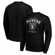 Las Vegas Raiders Starter Black Team Logo Pullover Sweatshirt