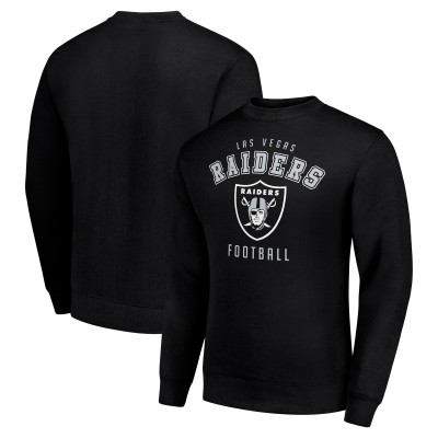 Las Vegas Raiders Starter Black Team Logo Pullover Sweatshirt