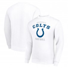 Indianapolis Colts Starter White Team Logo Pullover Sweatshirt