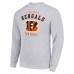 Cincinnati Bengals Starter Heather Gray Team Logo Pullover Sweatshirt