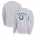 Indianapolis Colts Starter Heather Gray Team Logo Pullover Sweatshirt
