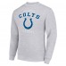 Indianapolis Colts Starter Heather Gray Team Logo Pullover Sweatshirt