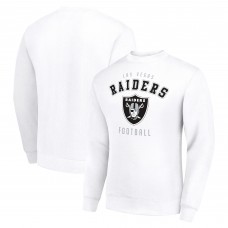 Las Vegas Raiders Starter White Team Logo Pullover Sweatshirt
