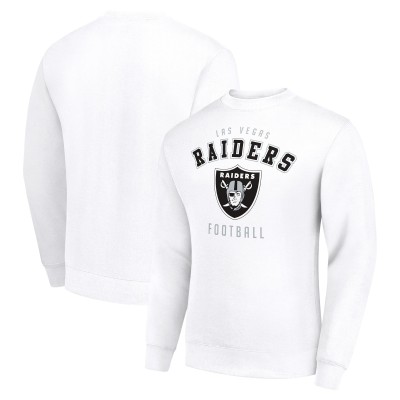 Las Vegas Raiders Starter White Team Logo Pullover Sweatshirt