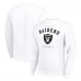 Las Vegas Raiders Starter White Team Logo Pullover Sweatshirt Las Vegas Raiders Starter White Team Logo Pullover Sweatshirt