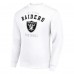 Las Vegas Raiders Starter White Team Logo Pullover Sweatshirt