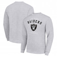 Las Vegas Raiders Starter Heather Gray Team Logo Pullover Sweatshirt