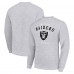 Las Vegas Raiders Starter Heather Gray Team Logo Pullover Sweatshirt
