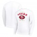 San Francisco 49ers Starter White Team Logo Pullover Sweatshirt San Francisco 49ers Starter White Team Logo Pullover Sweatshirt