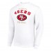 San Francisco 49ers Starter White Team Logo Pullover Sweatshirt