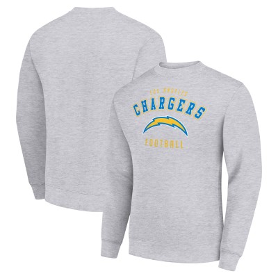 Los Angeles Chargers Starter Heather Gray Team Logo Pullover Sweatshirt