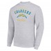 Los Angeles Chargers Starter Heather Gray Team Logo Pullover Sweatshirt
