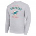 Miami Dolphins Starter Heather Gray Team Logo Pullover Sweatshirt