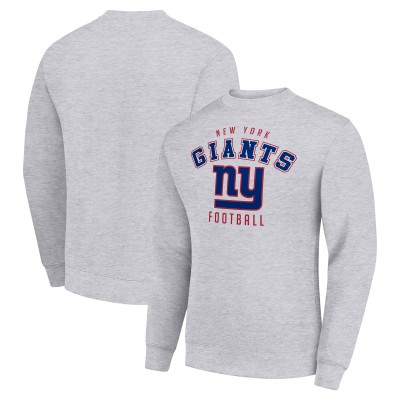 New York Giants Starter Heather Gray Team Logo Pullover Sweatshirt