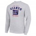 New York Giants Starter Heather Gray Team Logo Pullover Sweatshirt