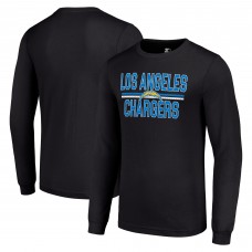 Футболка с длинным рукавом Los Angeles Chargers Starter Team Mesh Print Graphic - Black