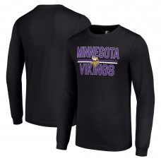 Футболка с длинным рукавом Minnesota Vikings Starter Team Mesh Print Graphic - Black